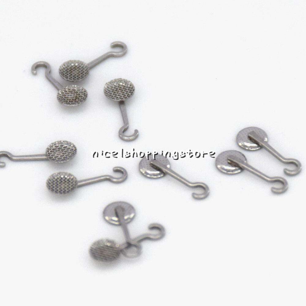 10 Pcs/Bag Dental Orthodontic Bondable Sliding Crimpable Hook Curved Left/Right