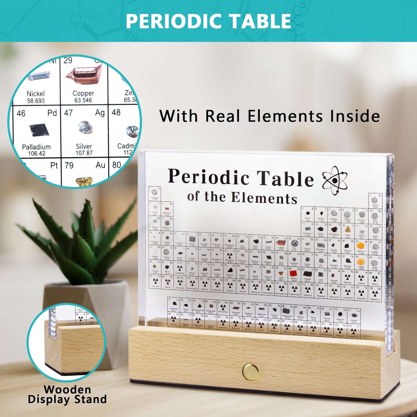Megabox Large Periodic Table Of Elements 83 Real Elements Acrylic Periodic