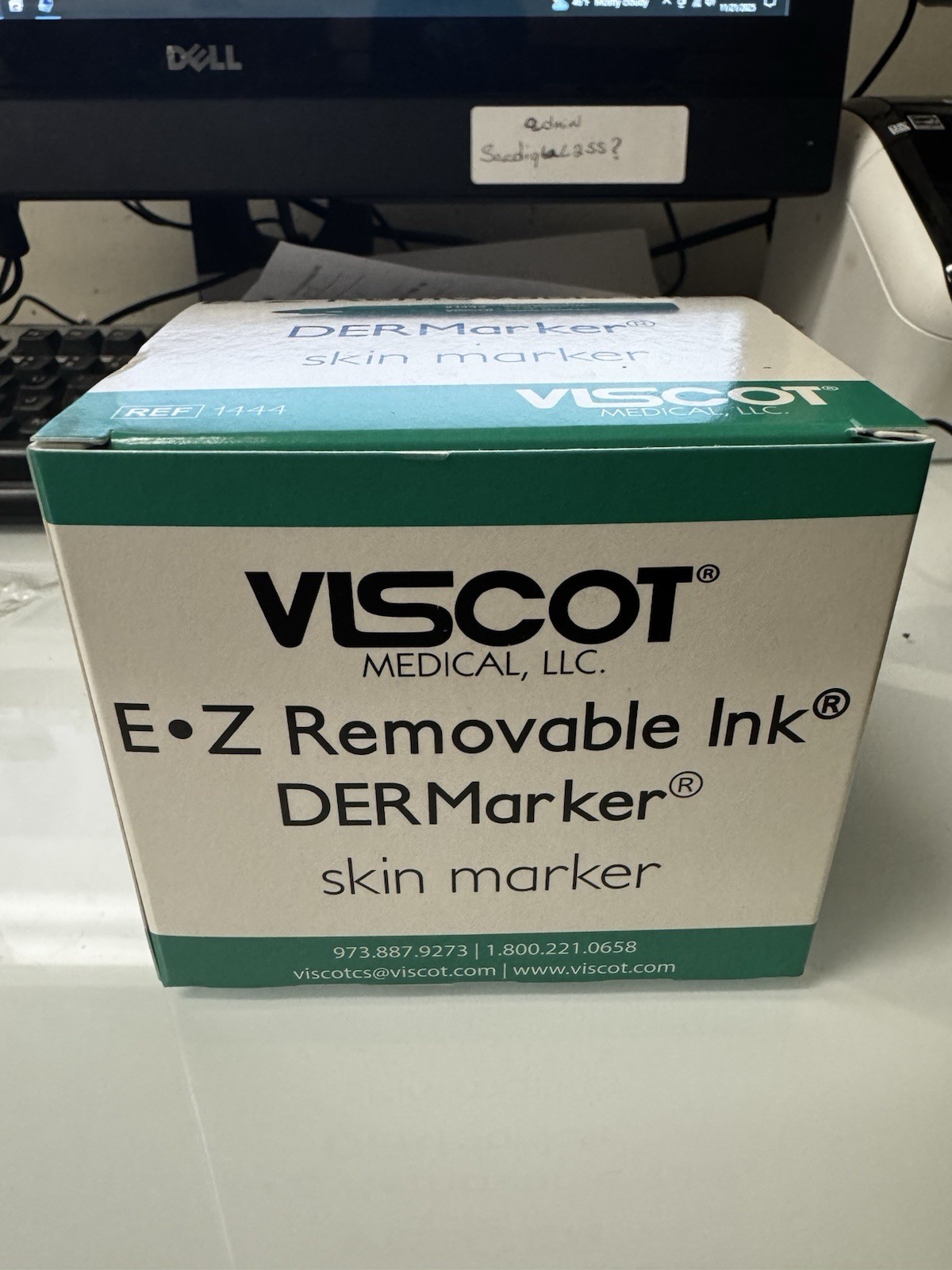 Skin E-Z Skin Marker Regular Tip Green, Non-Sterile VISCOT #1444, 50/Each/BOX.