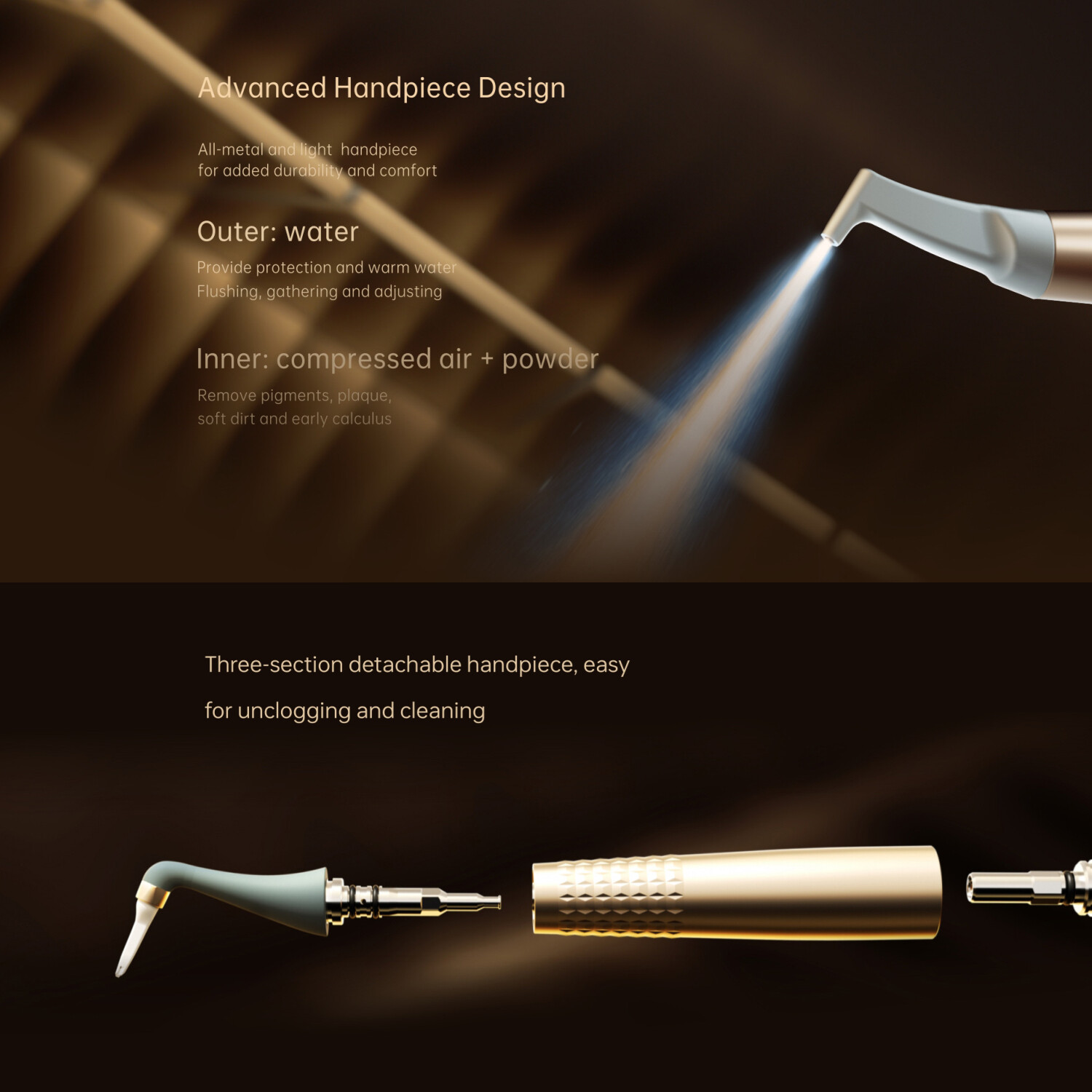 Woodpecker PT-B Dental Air Polisher & Ultrasonic Scaler w/ Wireless Foot Pedal