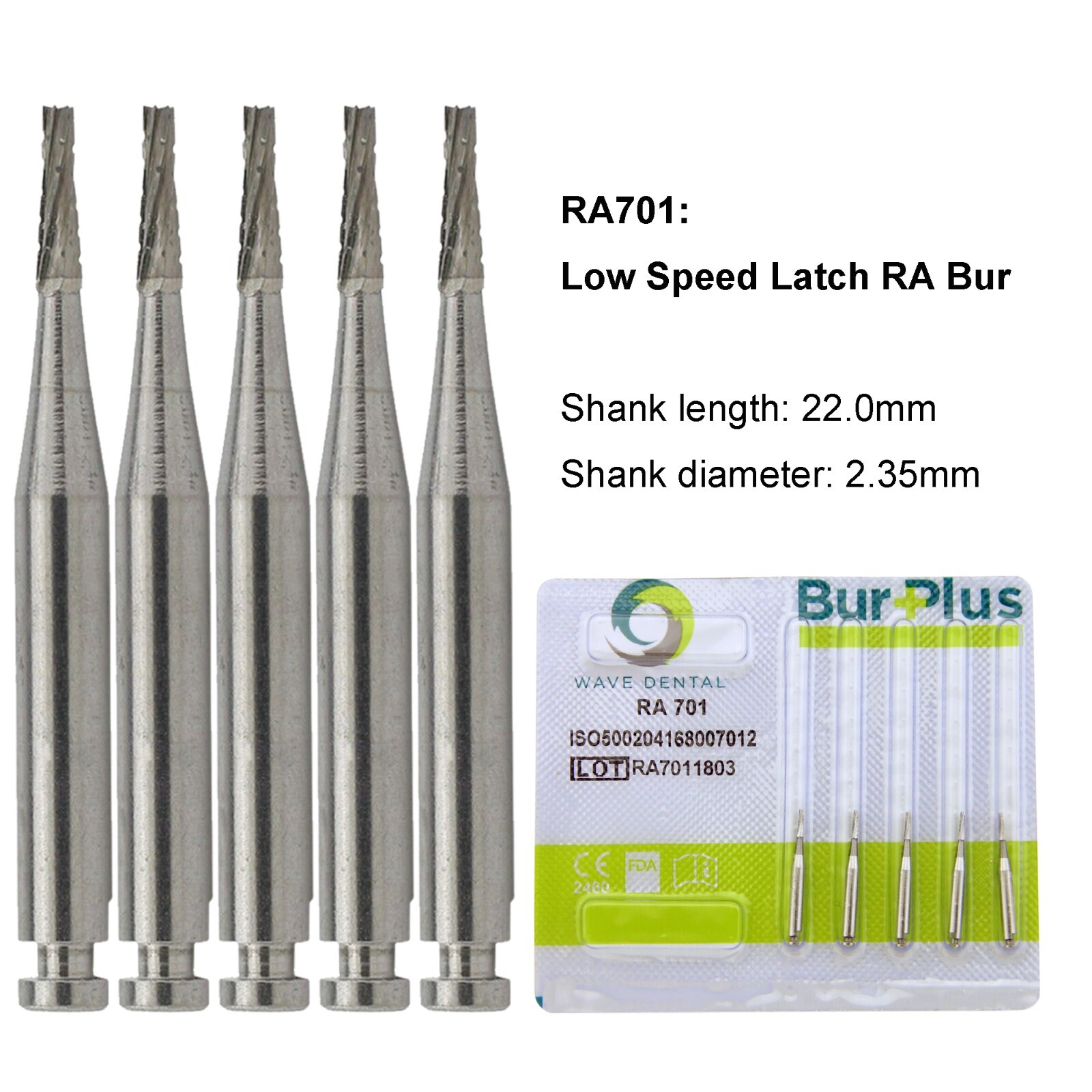 WAVE Dental Round Carbide Burs Latch Surgical Burs 2 4 6 Slow Speed RA 22mm 26mm