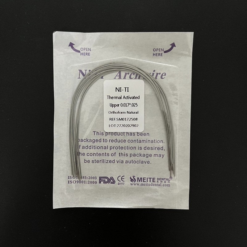 20Packs Dental Orthodontic Thermal Activated Niti Arch Wires Rectangular Natural