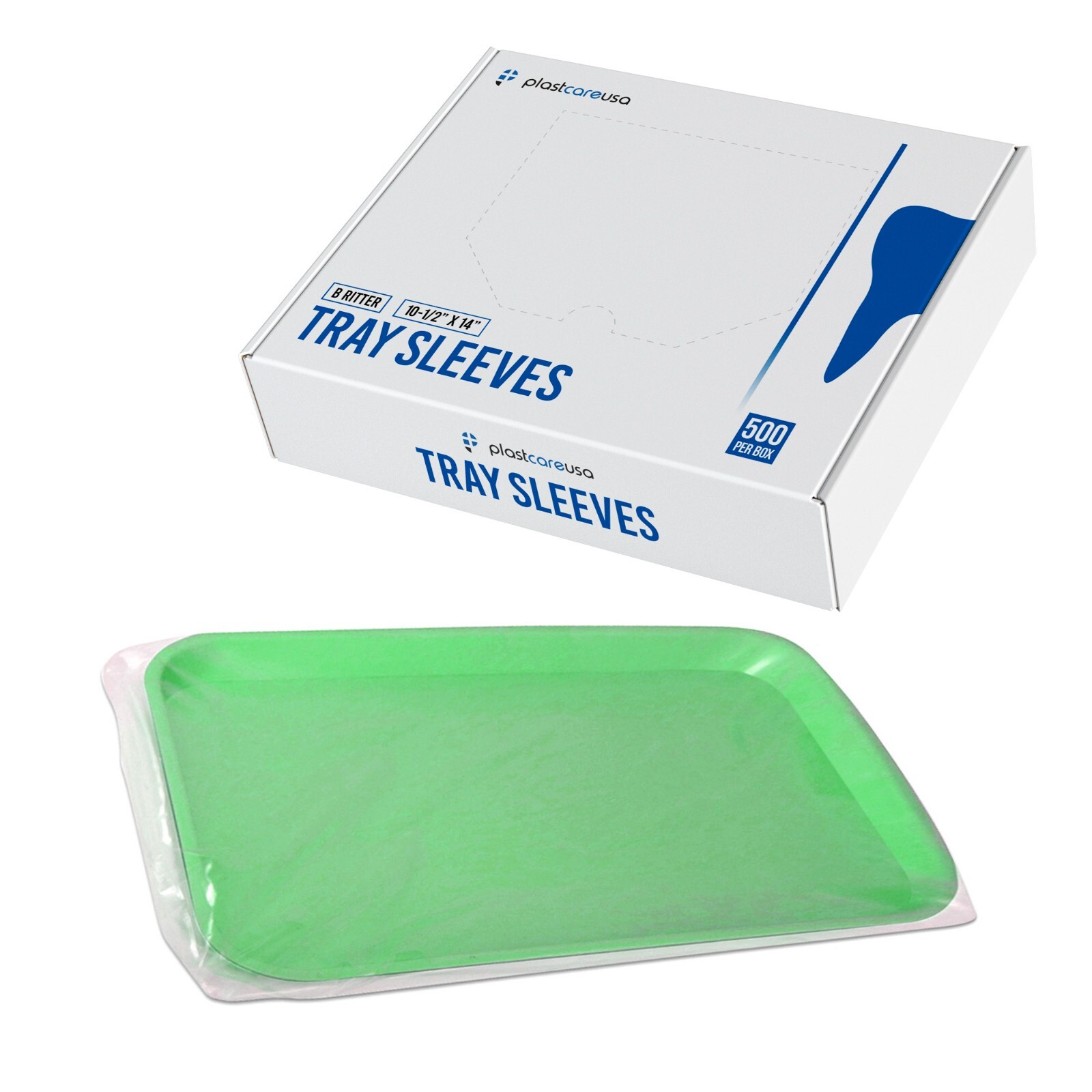 1000 Plastic Dental Tray Sleeve Covers 10 1/2″ x 14″ for Ritter Size B Trays