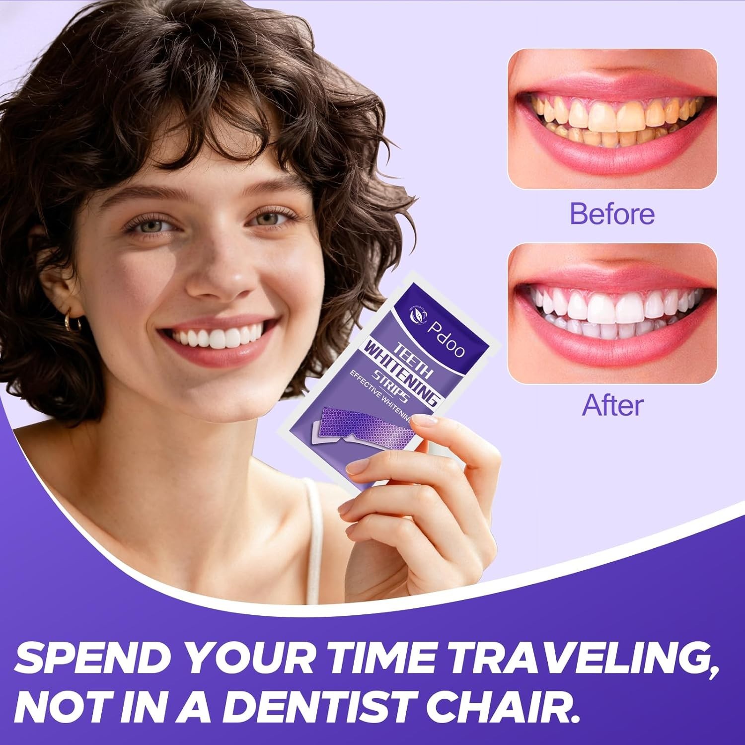 Purple Whitening Strips, 90-Day 28 Count (Pack of 1),