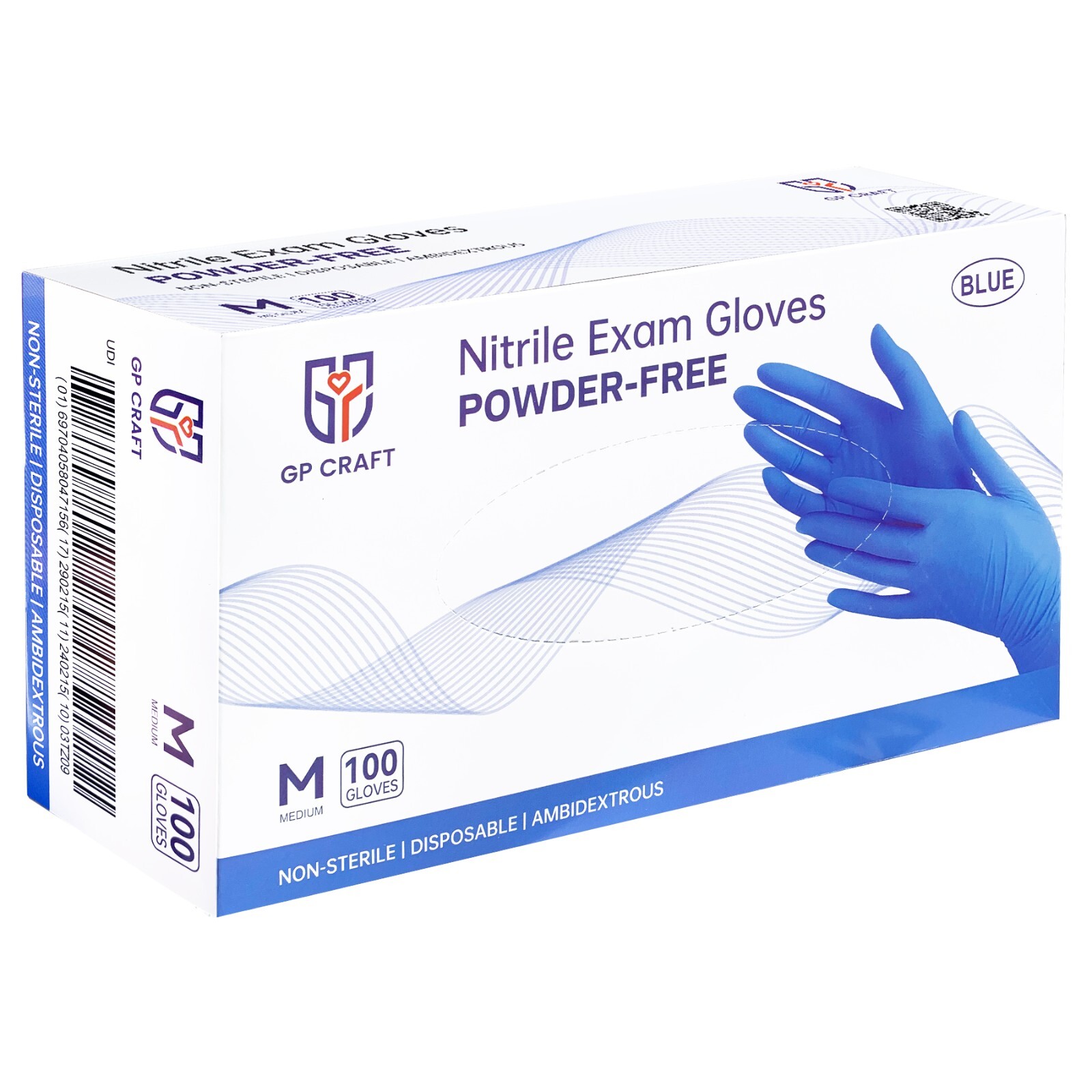 GP Craft Disposable Medical Grade Nitrile Gloves Latex Free (100pcs) 4mil