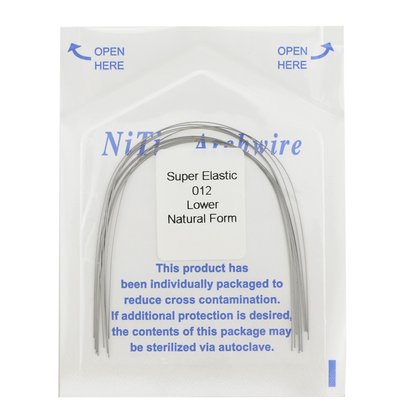 Dental Orthodontic Arch Wire Niti Natural Form Round Rectangular Super Elastic