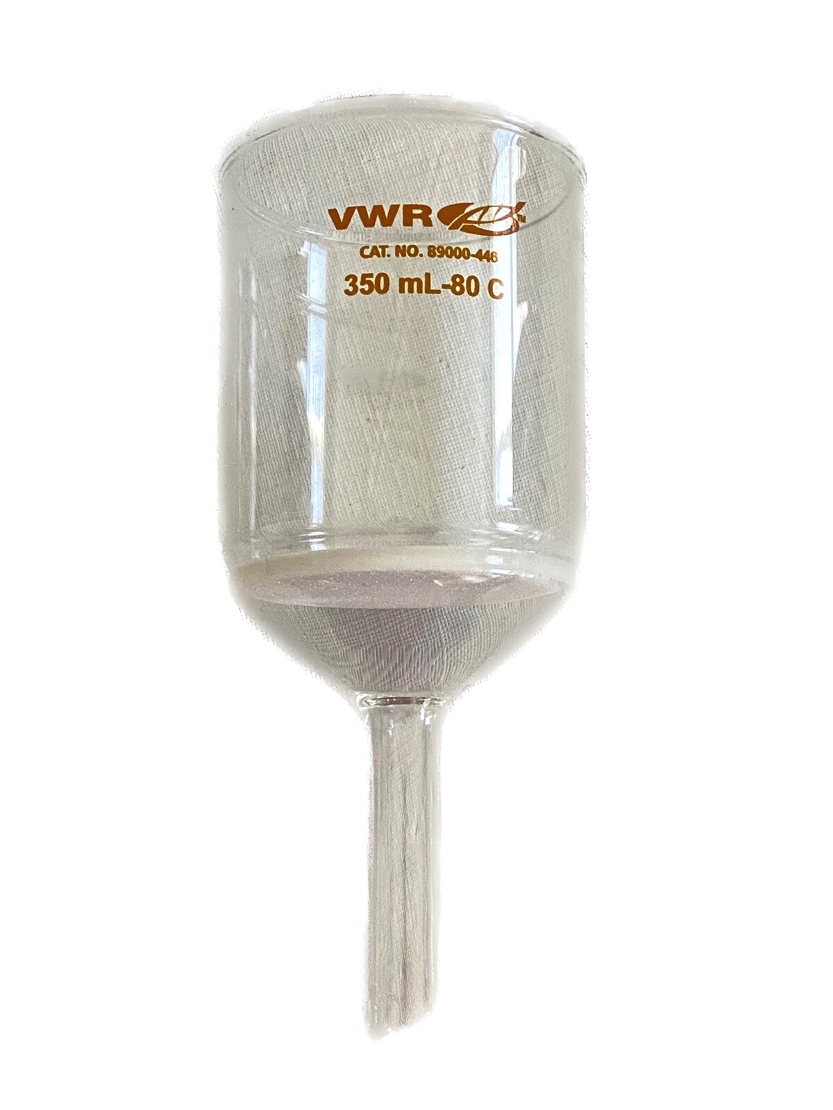 VWR Glass 350mL Coarse Fritted Buchner Filter Funnel 80mm 89000-446 B