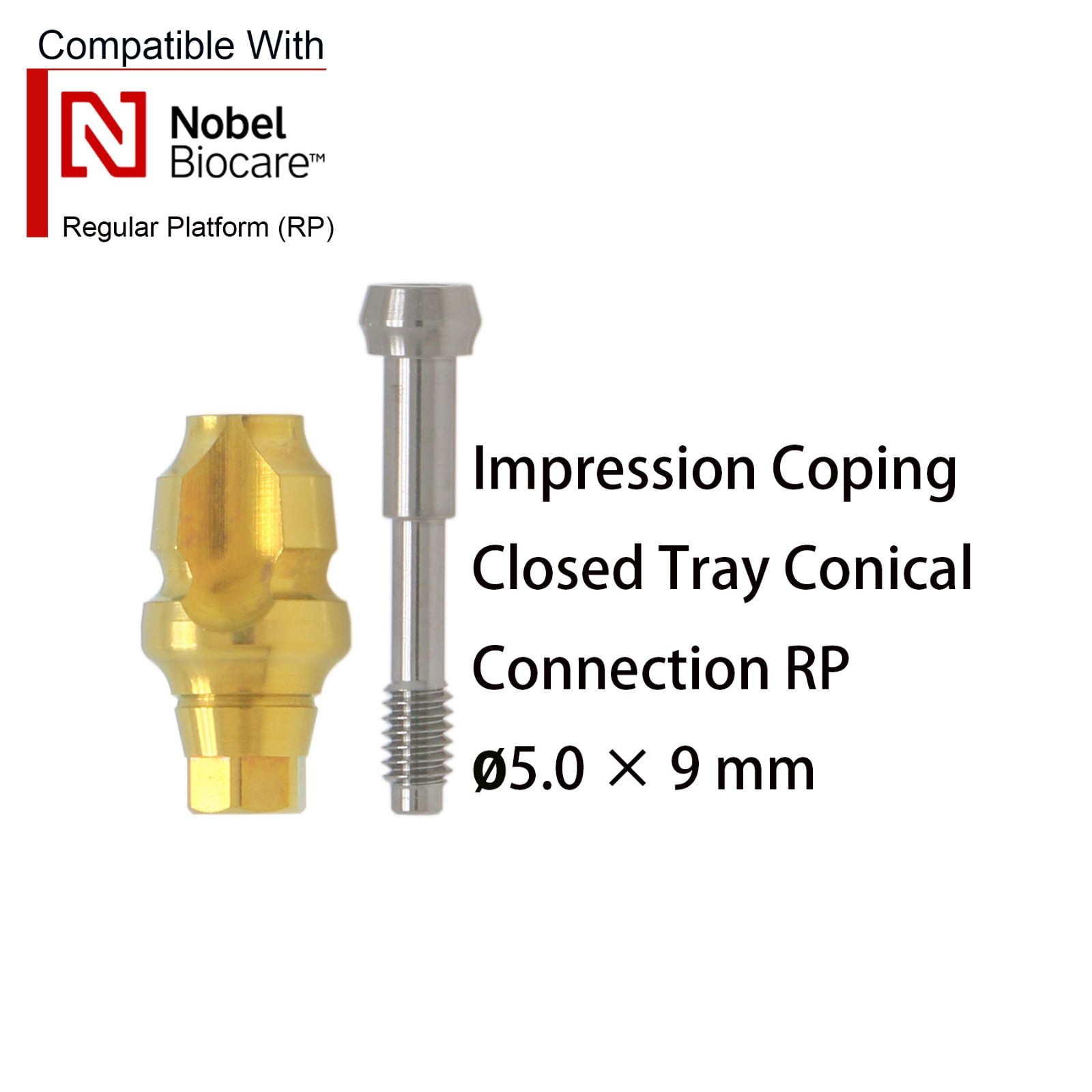 Nobel Biocare Impression Transfer Coping Open Close Tray for NP/RP Hex Platform