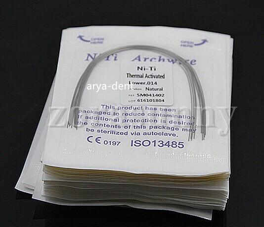 Dental Orthodontic Thermal Activated Archwires Niti Arch Wire Ovoid Natural Form