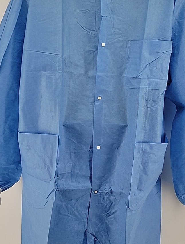 Kimtech Lab Coats A8 Certified Knit Cuffs 10034 Case of 25 Blue 2XL