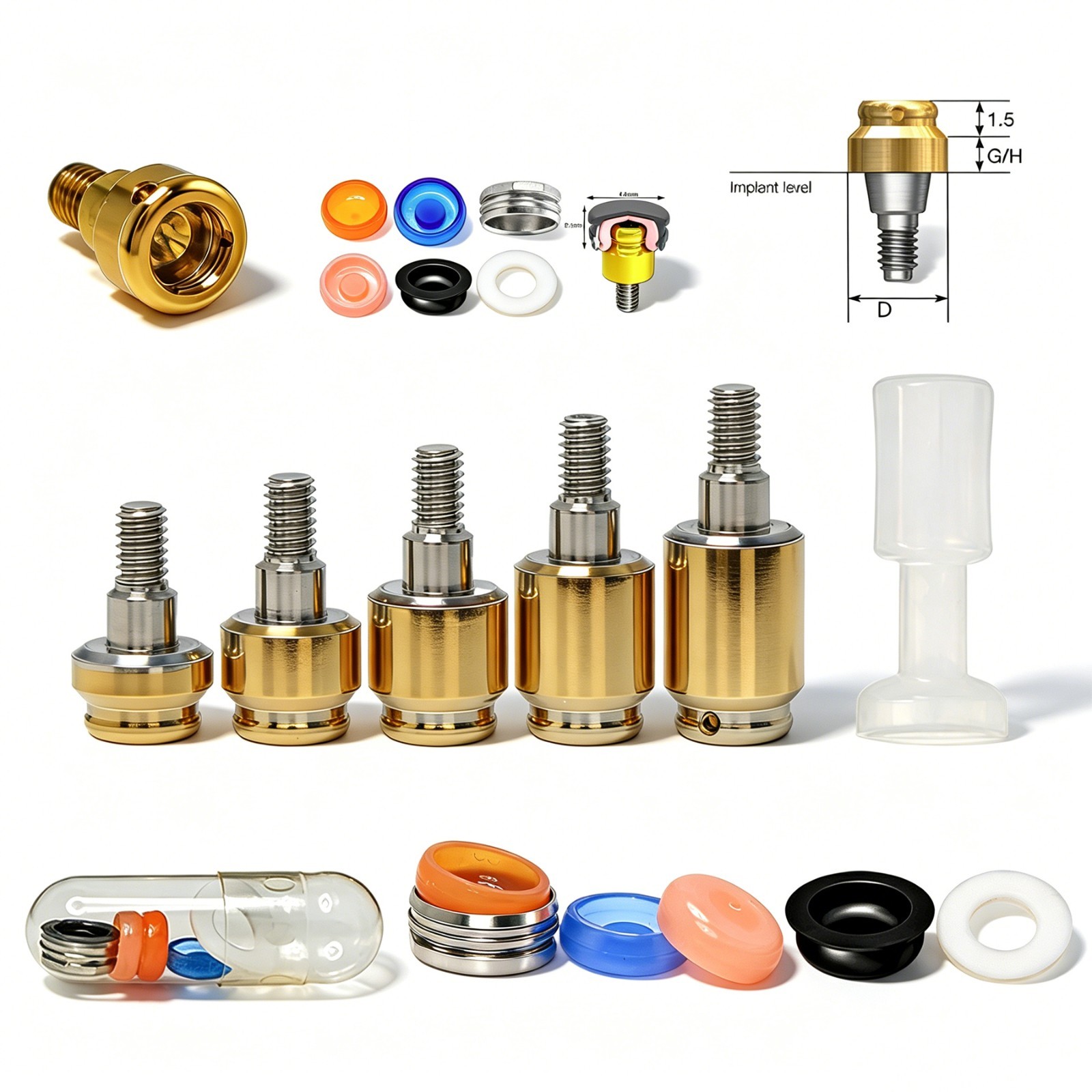 US Zest Locator Overdenture Abutment for ZIMMER TSV 3.5/4.5 Internal Hex Platfor