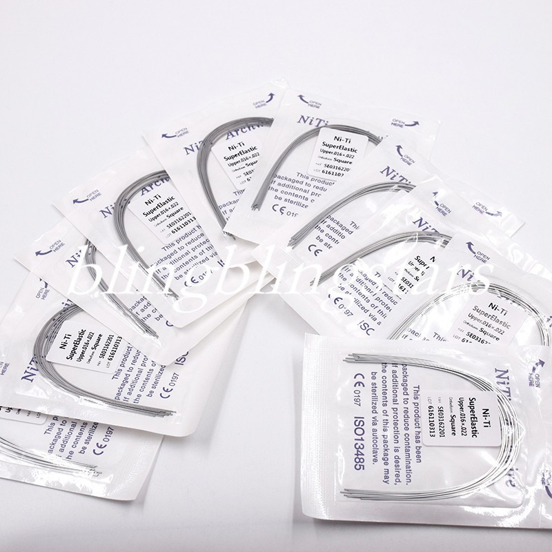 10 Pcs/Pack Orthodontic Dental Super Elastic Rectangular/Round Niti Arch Wire
