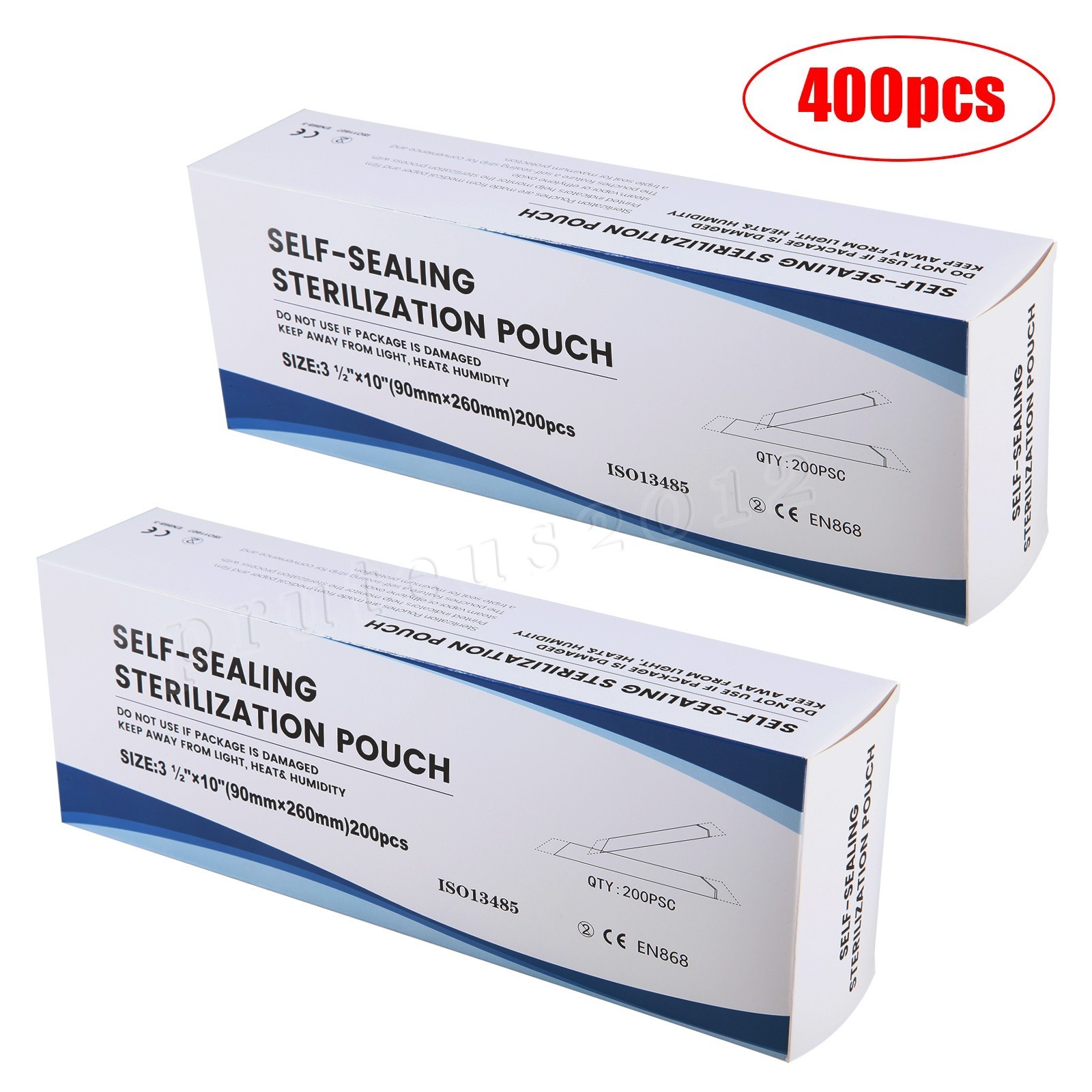 400 3.5″ x 10″ Self-Sealing Sterilization Pouch Tattoo Dental Pouches