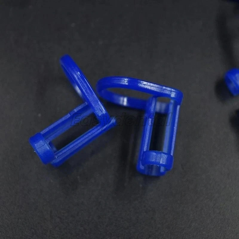 10-100Pcs Cotton Roll Holder Disposable Clips Plastic Blue For Dental Lab Clinic