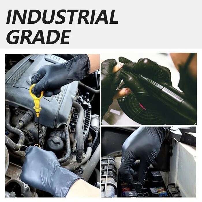 GP Craft Black Nitrile Gloves 5 Mil Disposable Latex-Free 100 Count