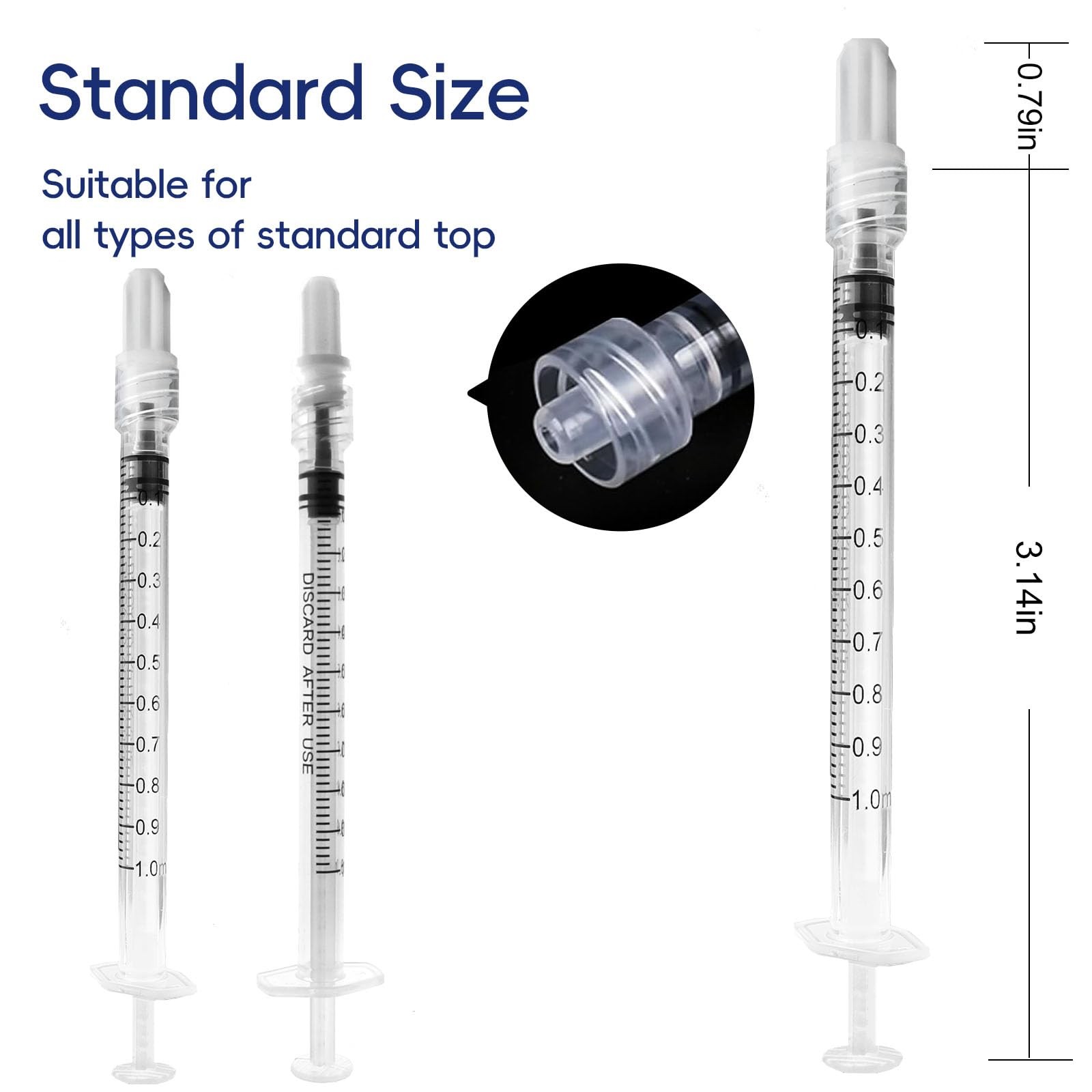 1mL Luer Lock Syringe (No Needle) – Sterile, Individually 1ml, Transparent