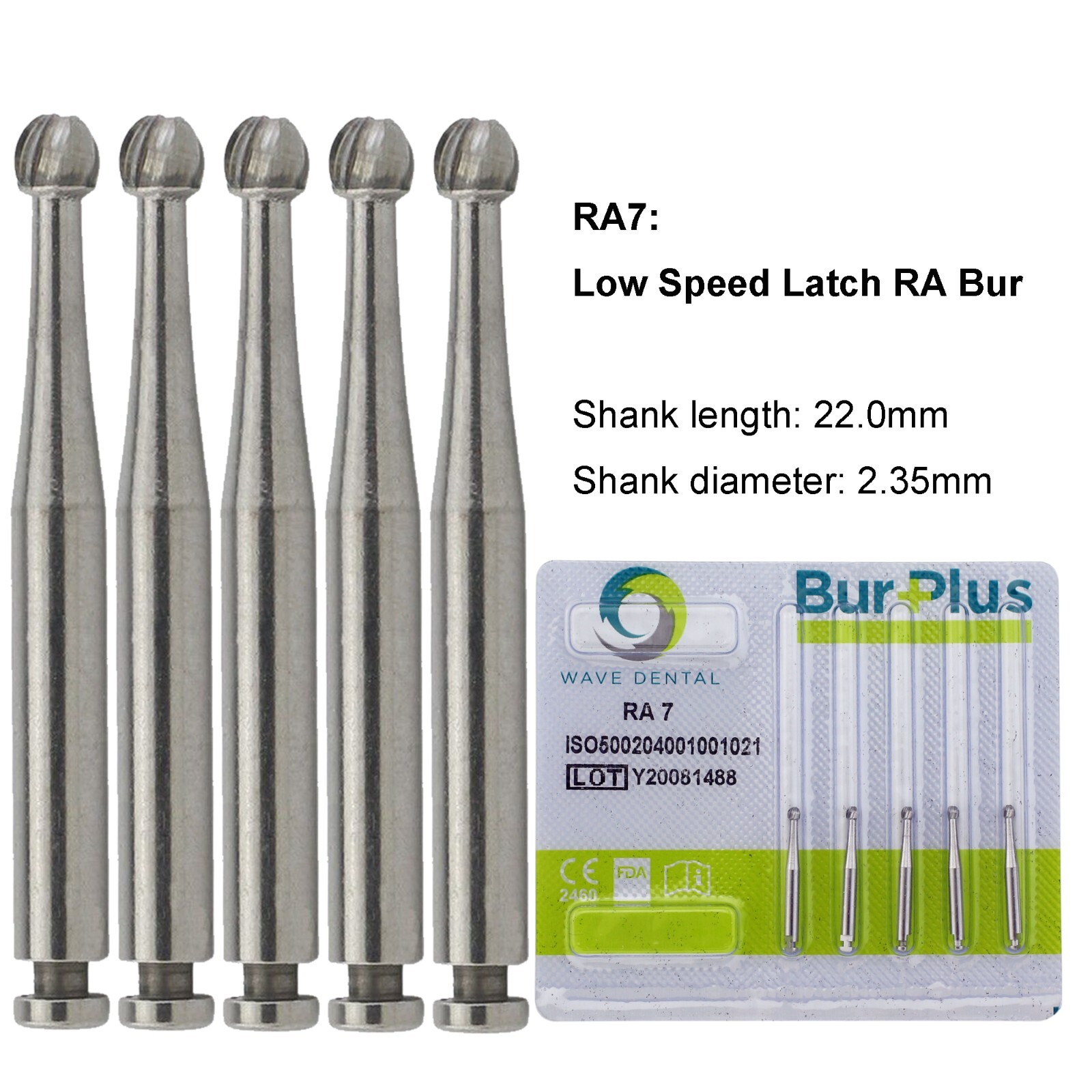 WAVE Dental Round Burs Carbide Latch Burs RA 1 2 3 4 5 6 7 8 LA Slow Speed PRIMA