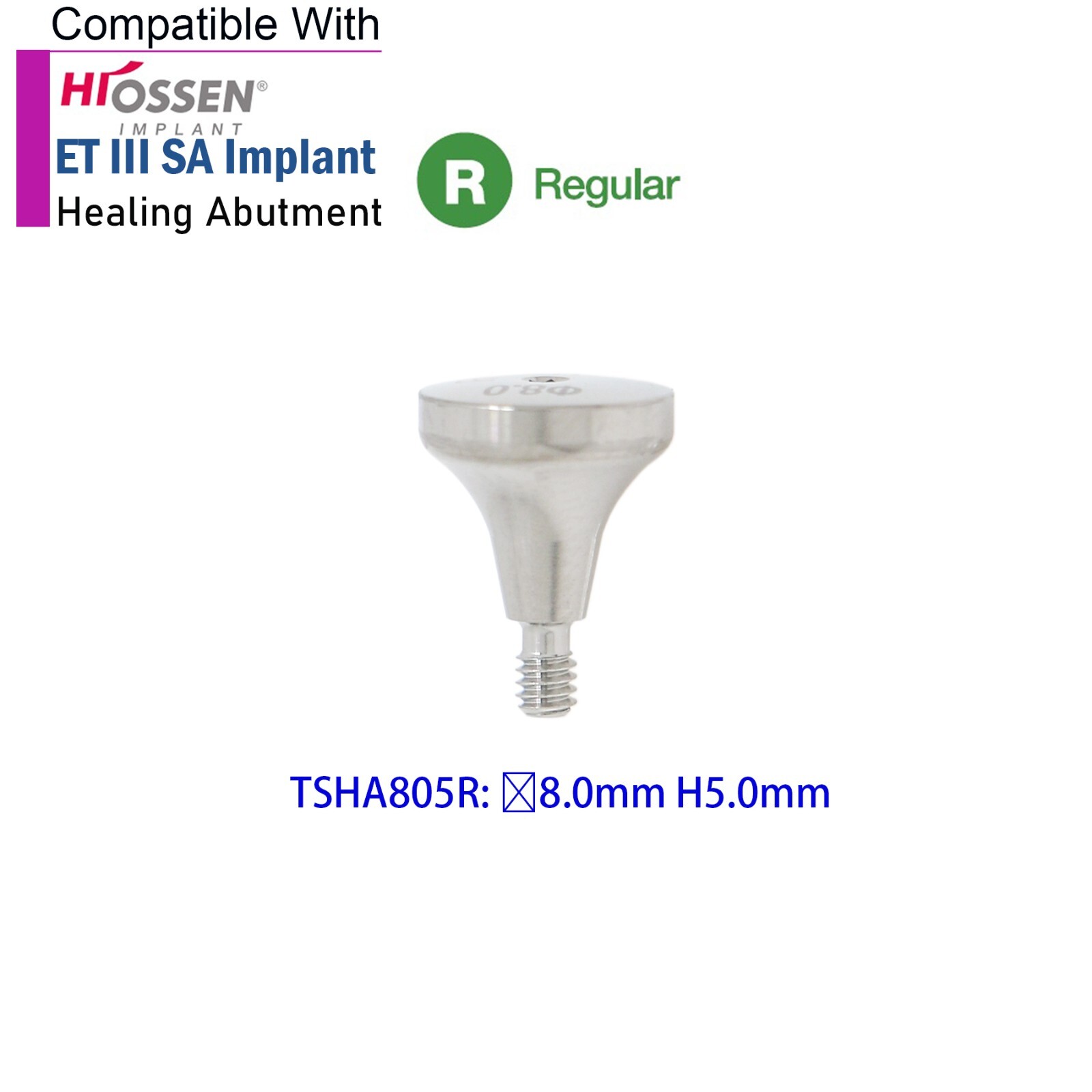 5Pcs Dental Healing Abutment Cover Screw Mini Regular Fit Osstem Hiossen