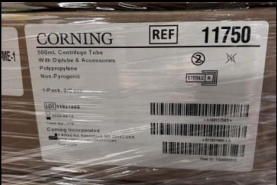 11750 Corning 500 mL Centrifuge Tube 2/pk Compare $329 Special $47