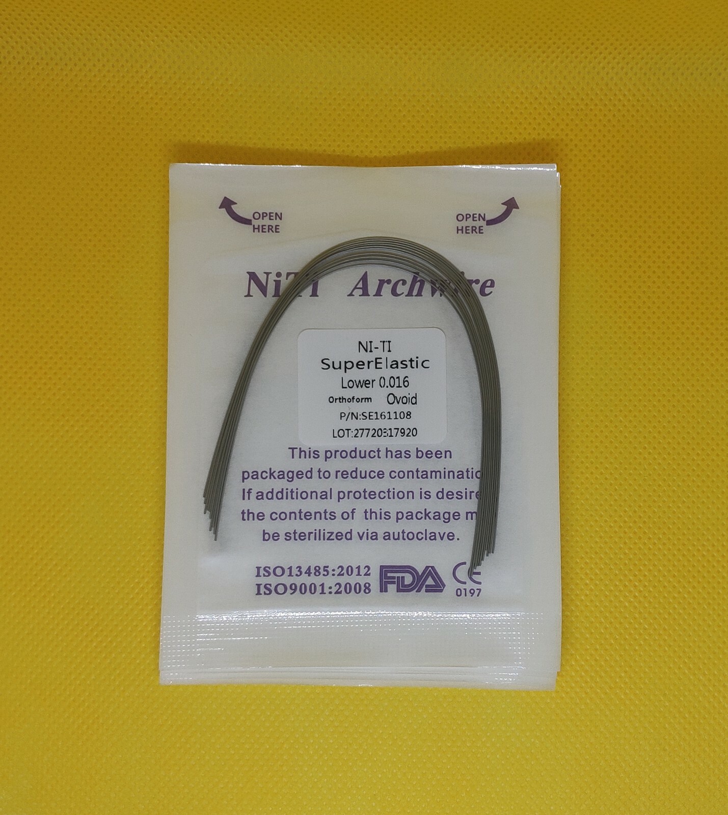 10Pcs/Pack Dental Super Elastic NITI Arch Wires Orthodontic Round Ovoid Form