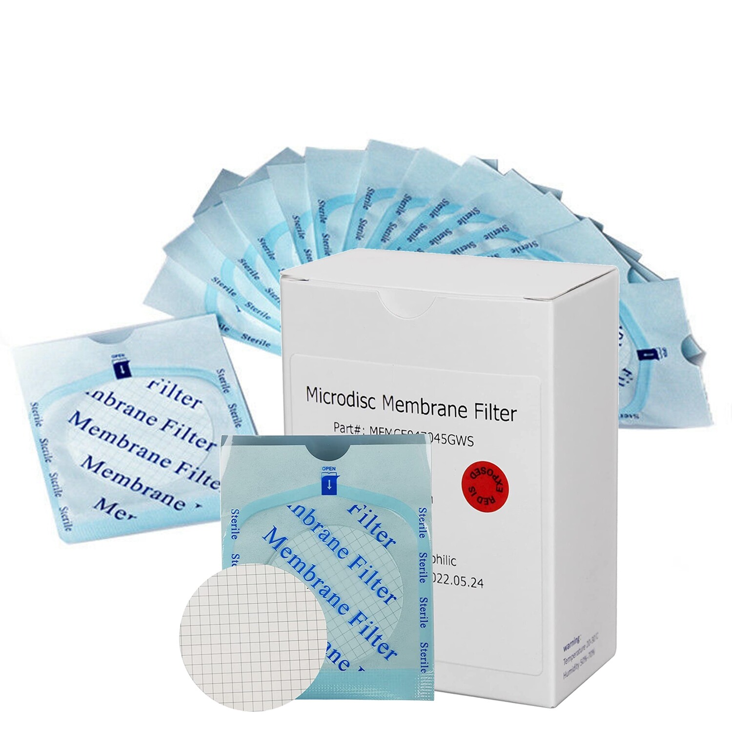 Mixed Cellulose Ester MCE Membrane Filter Grid,Hydrophobic 0.45µm 47mm,6000pcs
