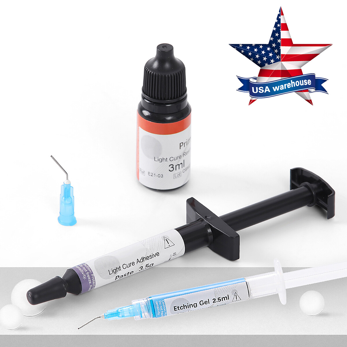 Dental Bracket Braces Bonding System Light Cure Primer Glue Ortho Adhesive Kits