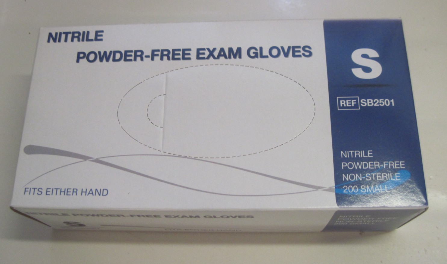 1 Box of 200 COUNT NITRILE MEDICAL EXAM GLOVES POWDER FREE Non Sterile SMALL NEW