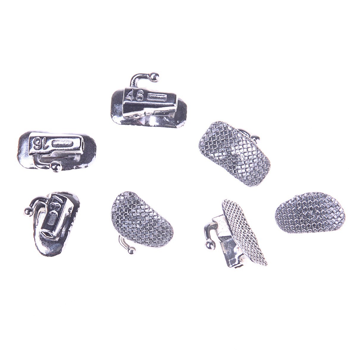 AZDENT Dental Orthodontic Sapphire Clear Bracket Mini ROTH/MBT.022 Hooks 345