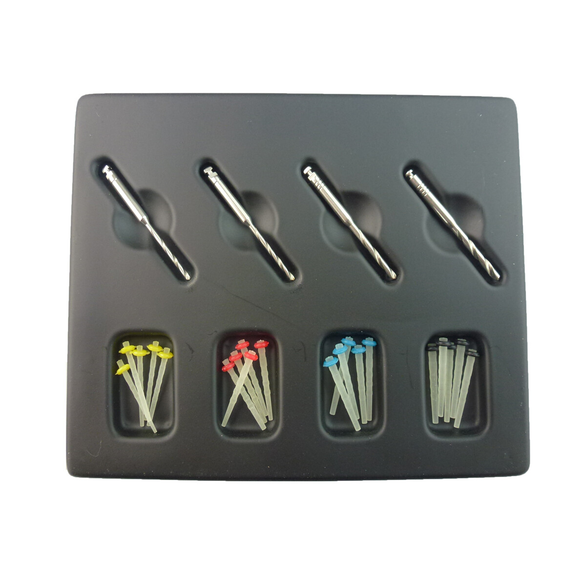20Pcs/Pack Dental Endodontic Quartz Glass Fiber Resin Post Assorted With 4Drills