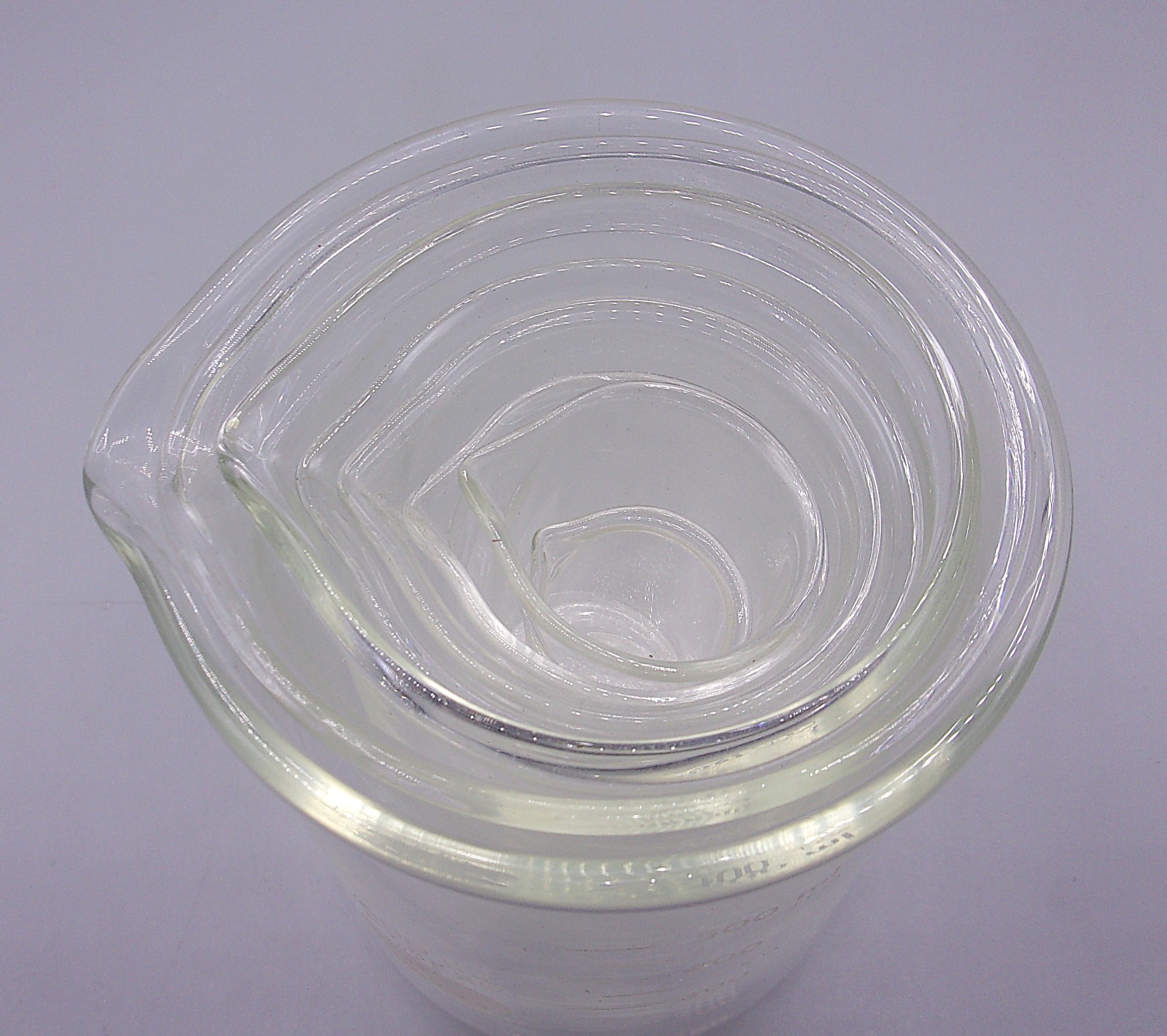 8 pc Pyrex Lab Beaker Lot Mixed Sizes 10mL-600mL Graduated Glass Set
