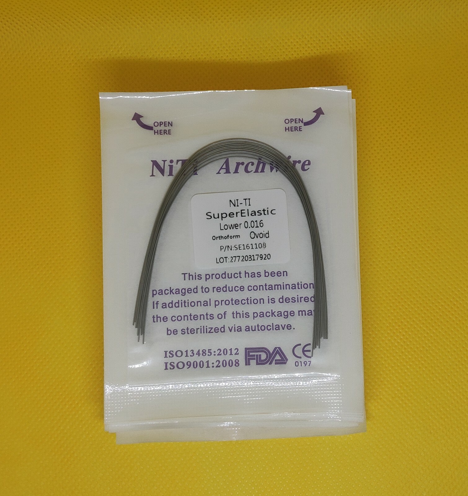 10Pcs/Pack Dental Super Elastic NITI Arch Wires Orthodontic Round Ovoid Form
