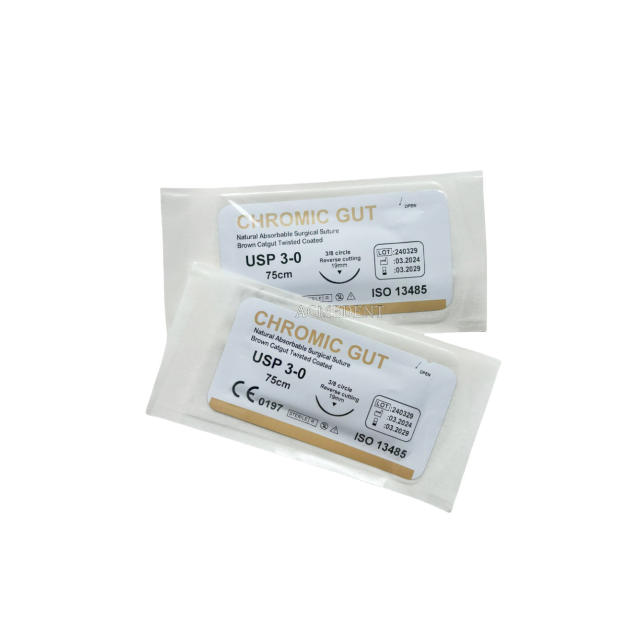 50-Pcs Practise GUT Synthetic 3/0 Twisted Student Training