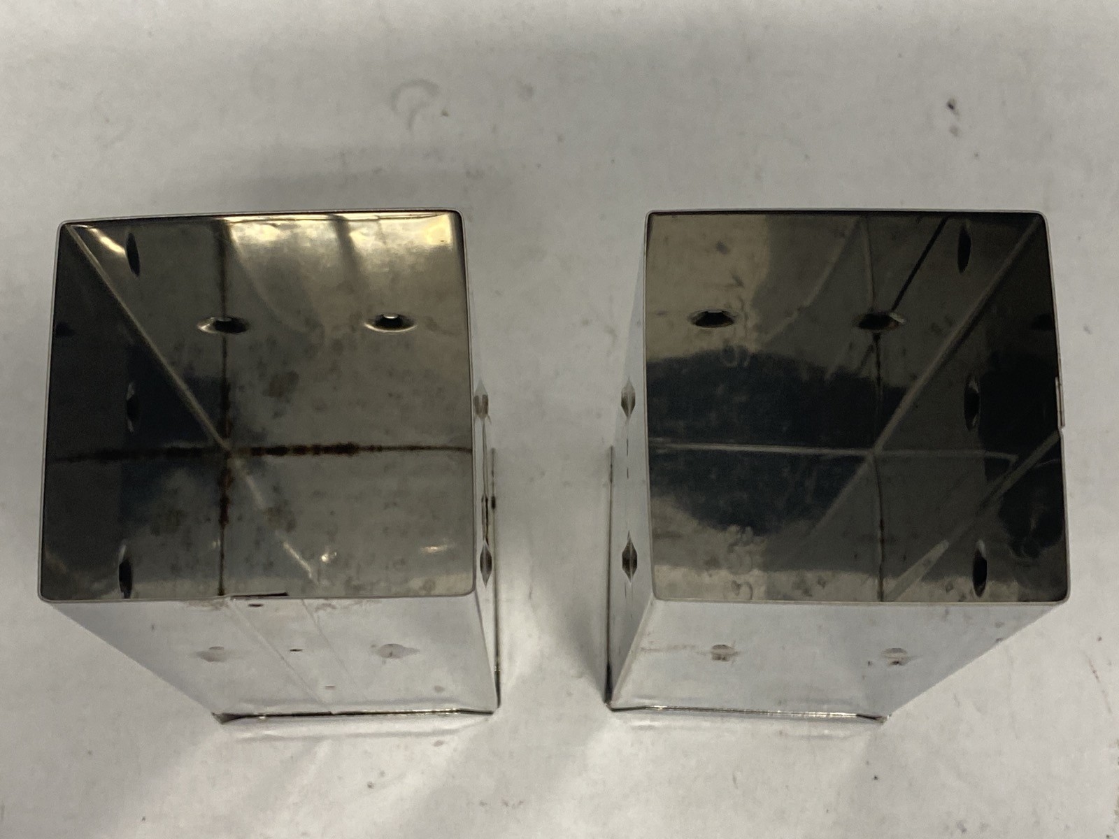 (2) BOEKEL Laboratory Stainless Sterilizing Autoclave Square Pipet Box Can 1366