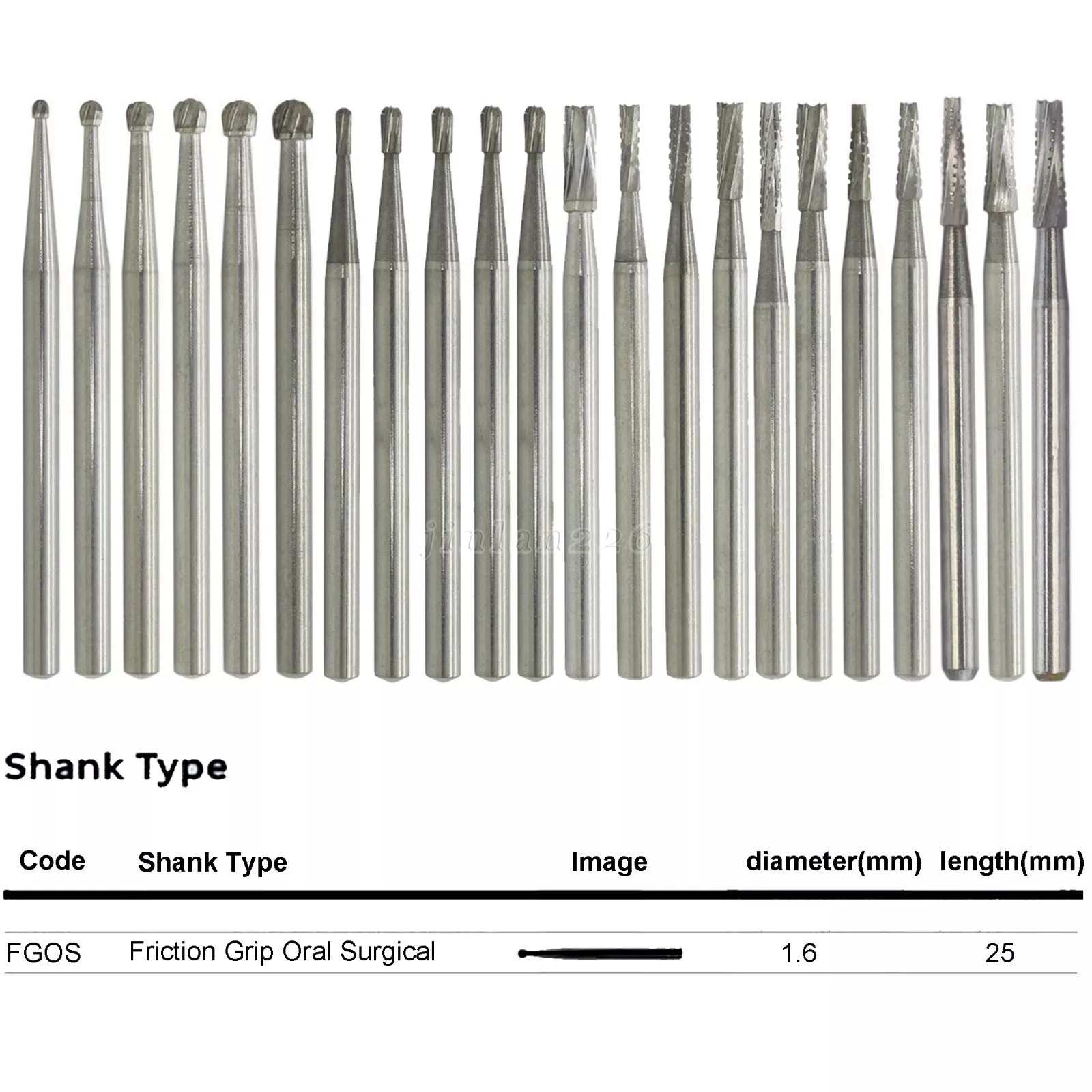 5-50* Dental Carbide Oral Surgical Round Burs FG2 4 8 Long Surgery Friction Grip