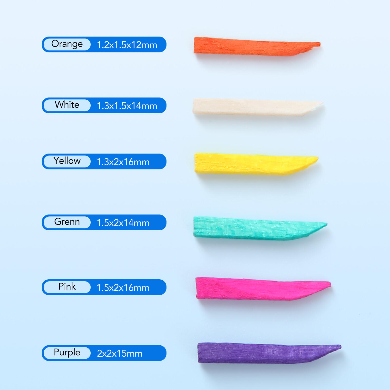 500PCS JMU Disposable Dental Colorful Wooden Wedges