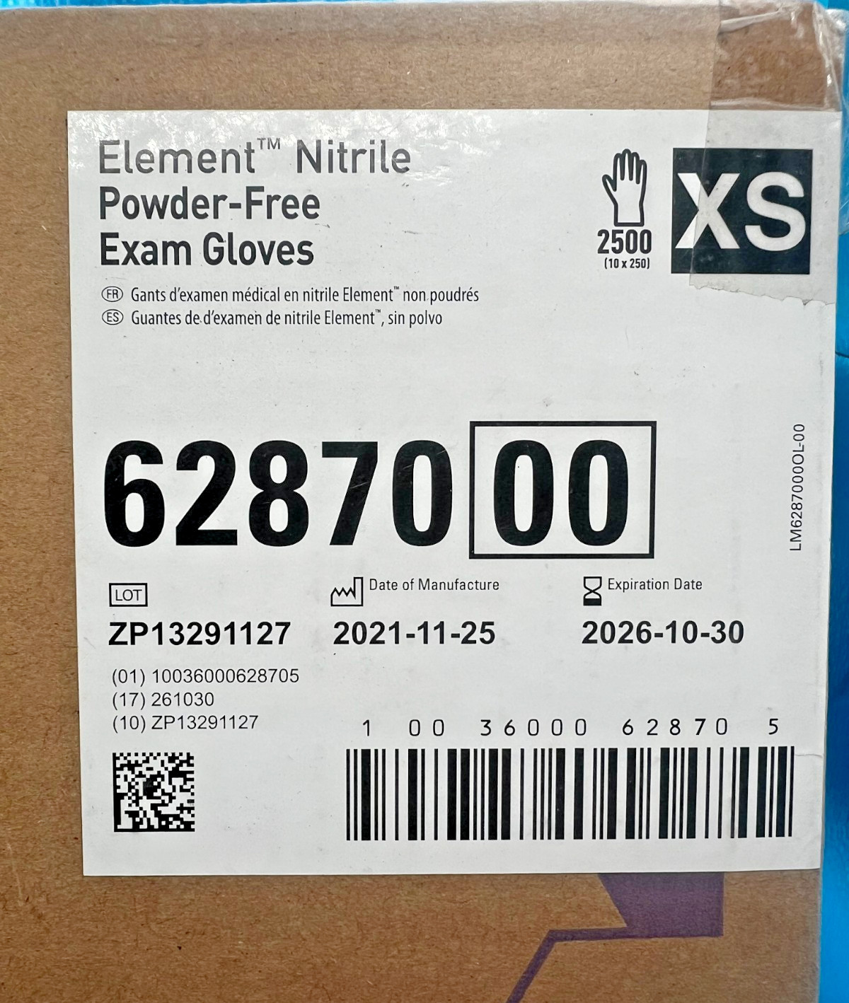 Kimtech Nitrile Powder-Free Exam Gloves XS Extra Small, 1 case 2500 gloves
