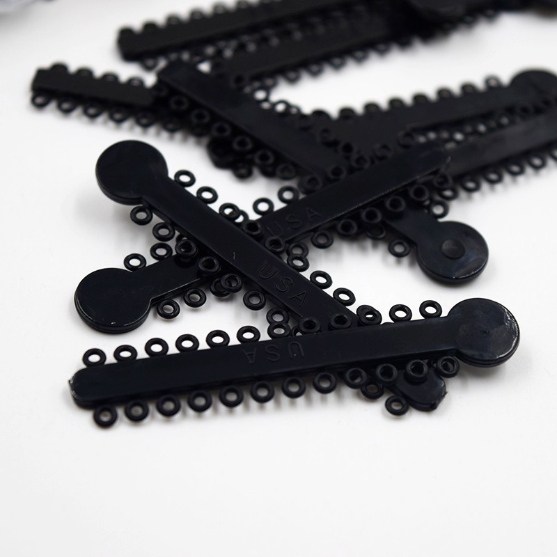 1Pack/1040Pcs Dental Ligature Ties Orthodontic Elastic Rubber Bands 44 Colors