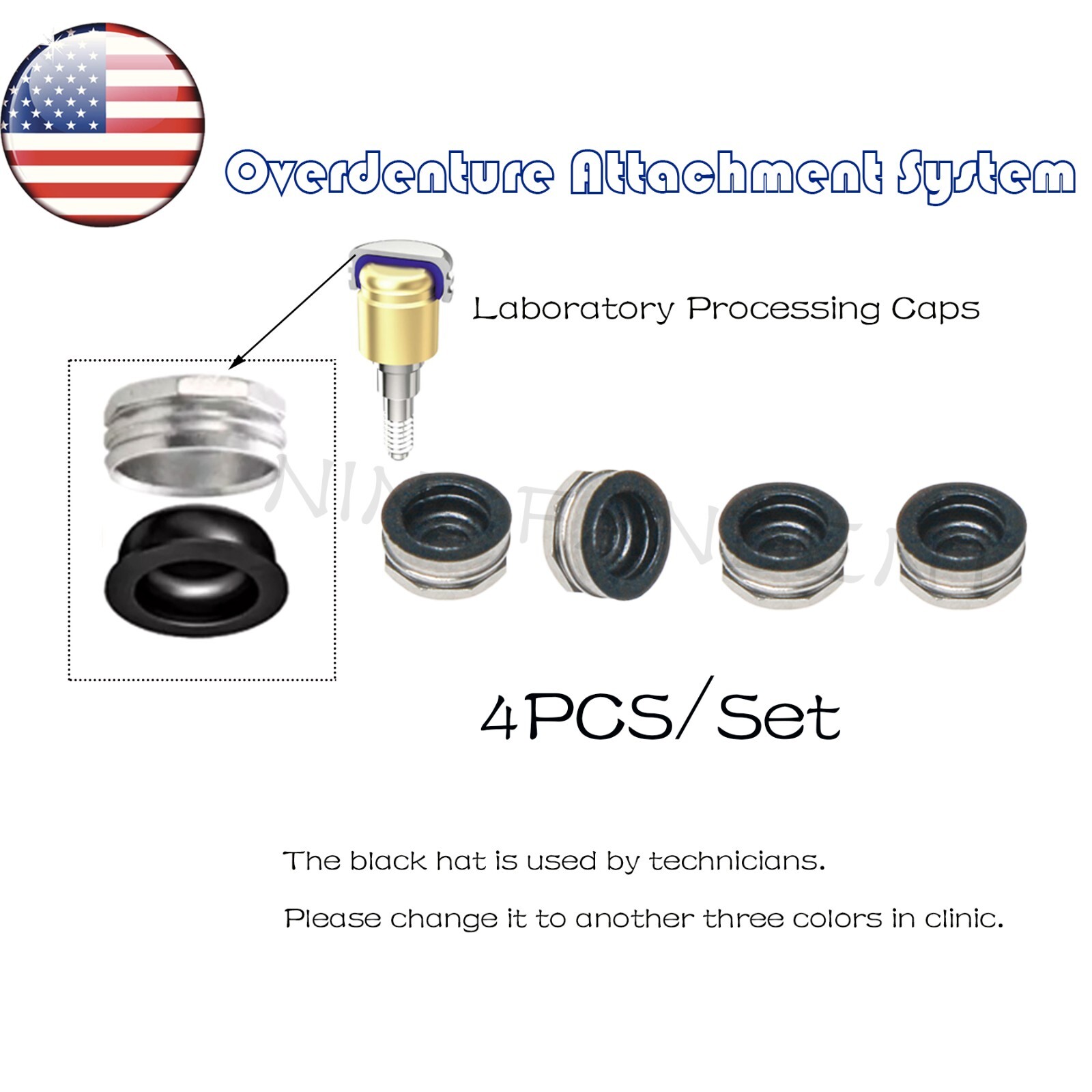 US Overdenture Locator Abutment Male Cap &Tools For Zimmer/BEGO/MIS/Cortex/Adin