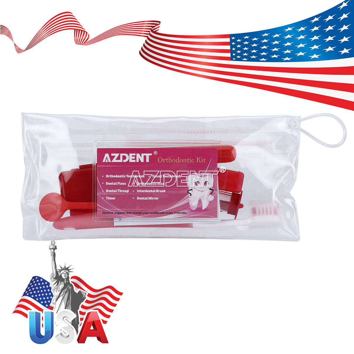 20 X AZDENT Dental Orthodontic Oral Care Kit Hygiene Clean Tools Teeth Whitening
