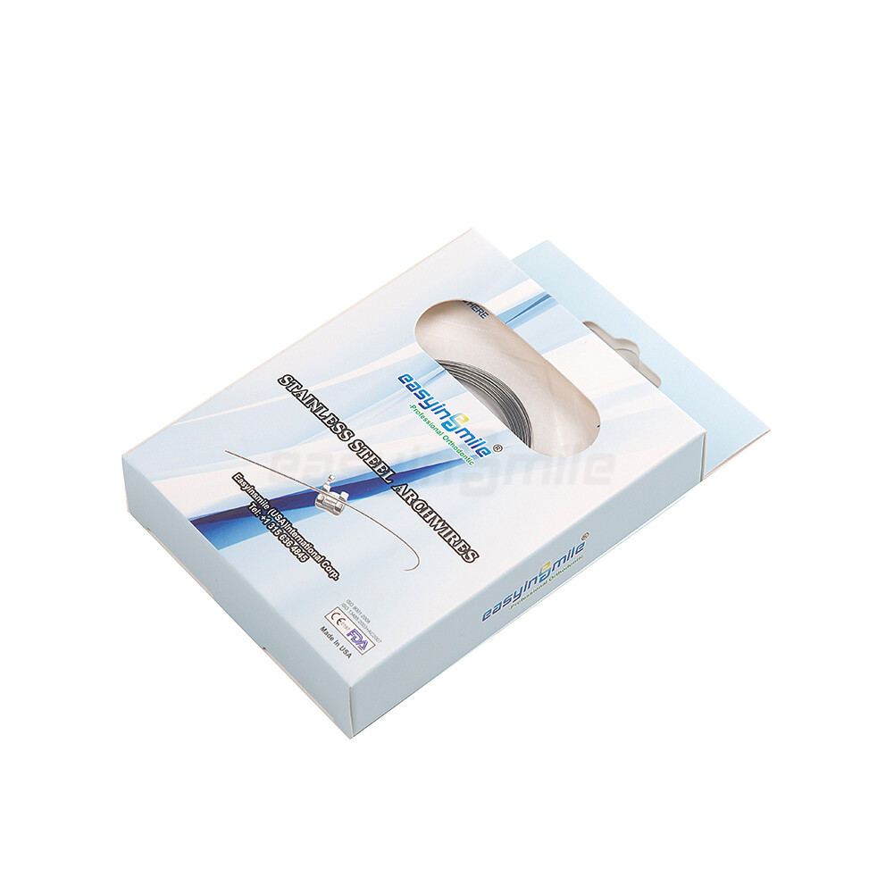 10Pk Dental Ortho Natural Stainless Steel/NITI Arch Wires Round 12-16-18-22 U/L