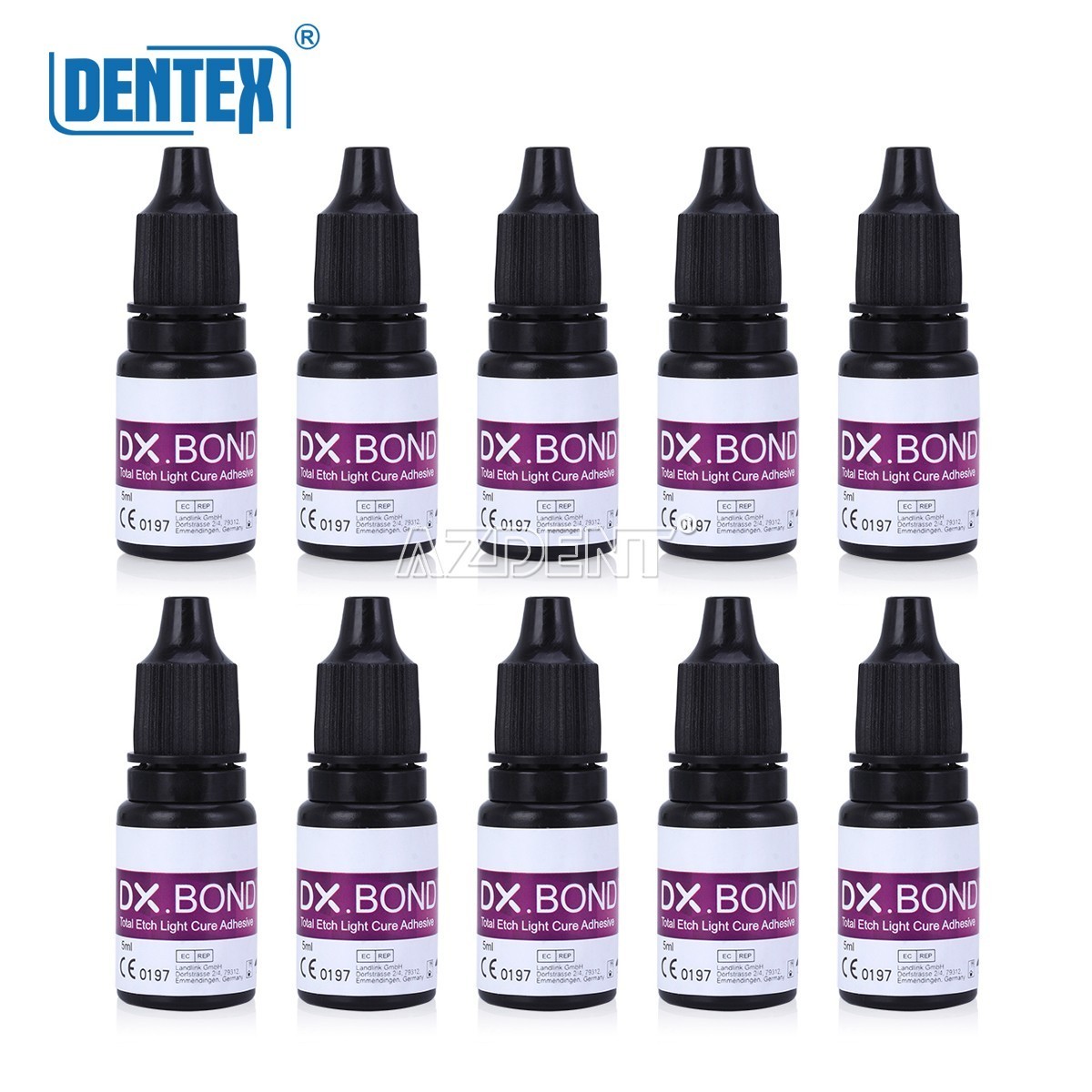 10X Dentex Dental Light Cure Dentin Enamel Bonding Resin Adhesive One Step 5mL