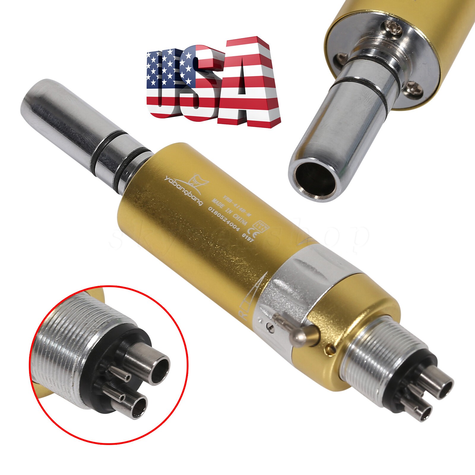 Dental low slow speed straight handpiece/ contra angle/air motor 4 Holes / RA1-8