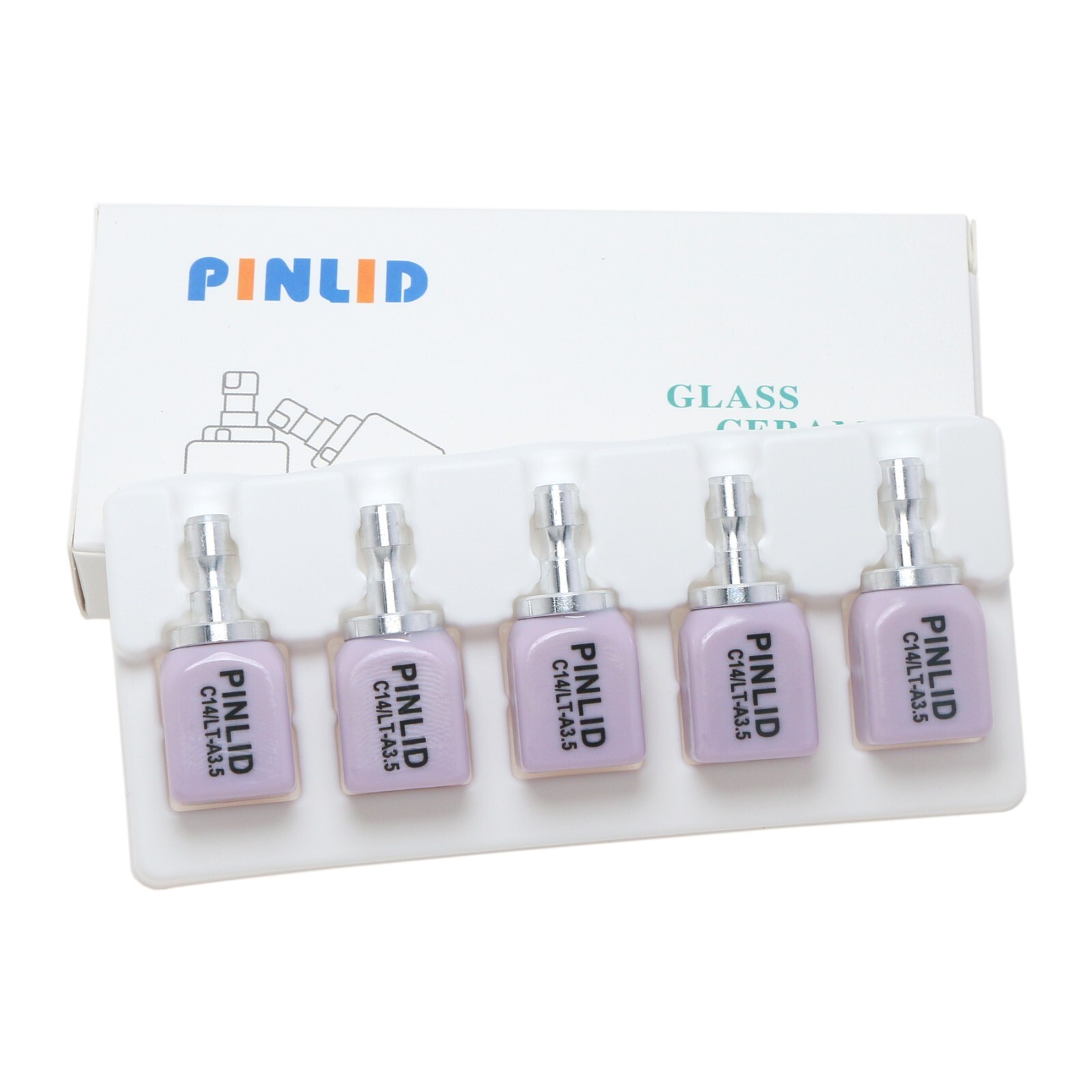 US 5Pcs/Box Dental C14 LT Glass Ceramic Lithium Dislicate Blocks Cerec CAD CAM