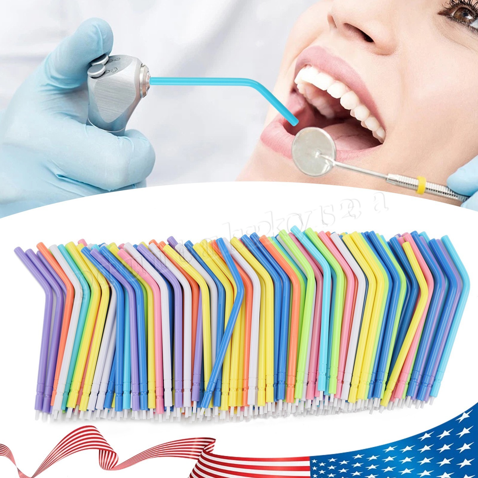 250 pcs Disposable Air Water Syringe Tips with cores High Quality Free Return