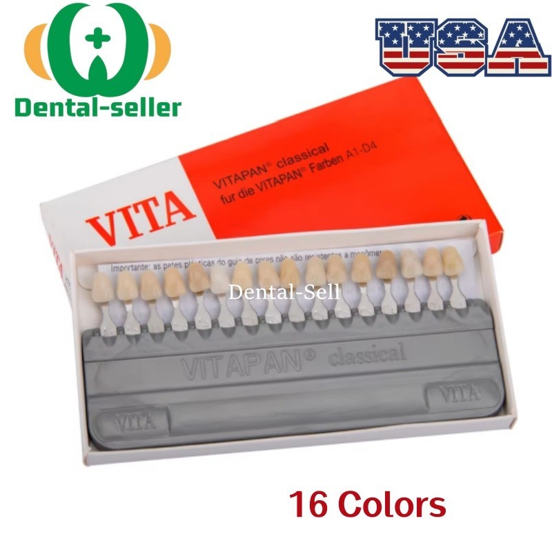 1 Set VITA Classical Dental Shade Guide A1-D4 16 Colors with Bleached Shades USA