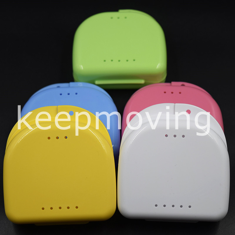 Dental Orthodontic Retainer Denture Storage Box Case Mouthguard Container Colors