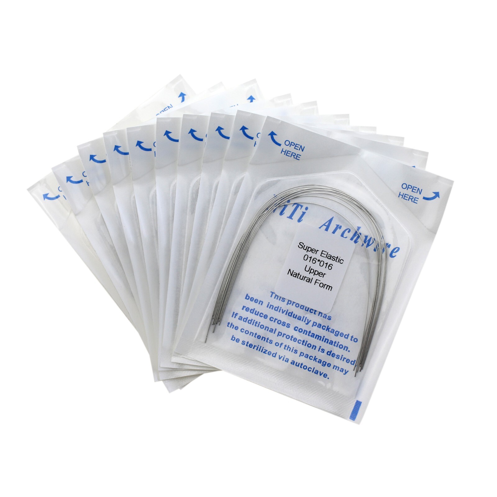 100pcs Dental Orthodontic Niti Arch Wire Natural Form Arches Round Rectangular