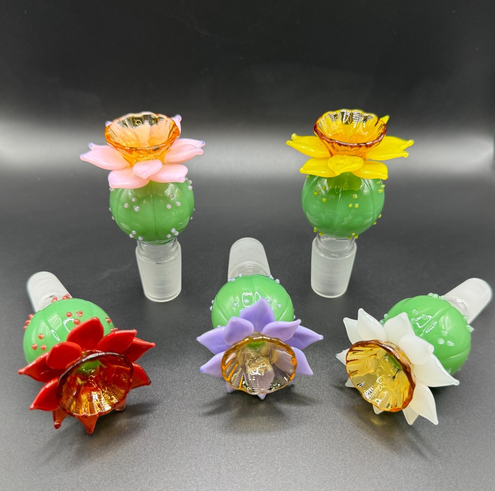 14mm X 18mm Peyote Flower Bowl Piece Slide Pick Your Color & Size