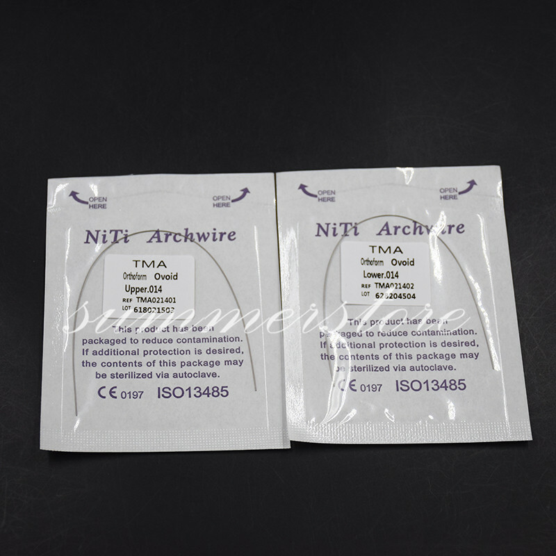 2 Packs Dental Titanium-Molybdenum Alloy TMA Arch Wire Round Upper + Lower