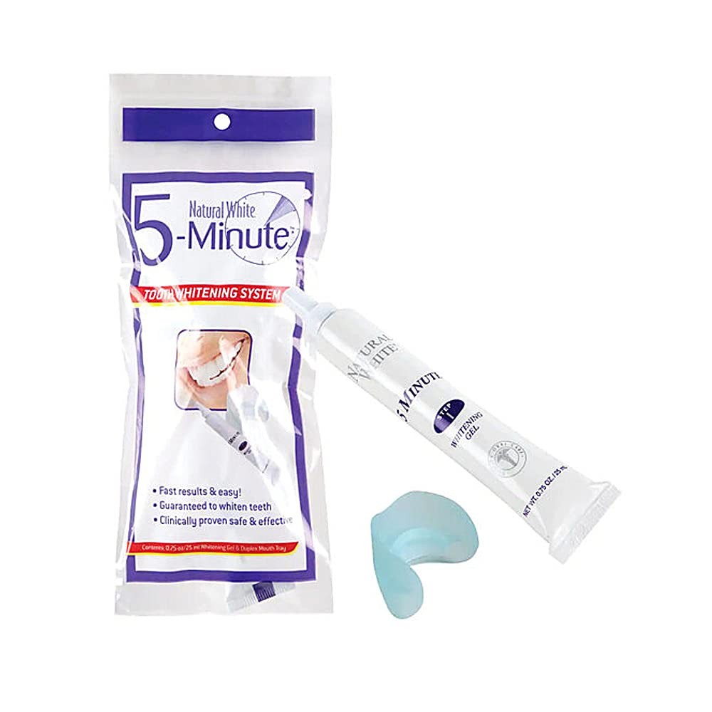 5 Pack Natural White 5-Minute Teeth Whitening Kits 3.75 Ounce (Pack of 1)